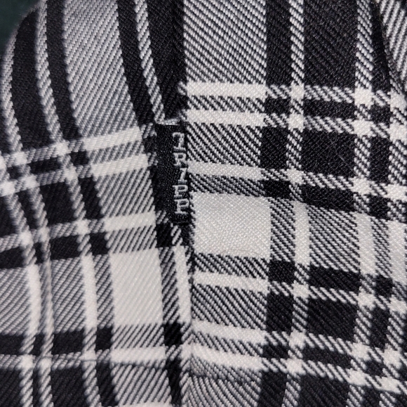 TRIPP NYC Black and White Plaid Suspender Skirt - Picture 5 of 5